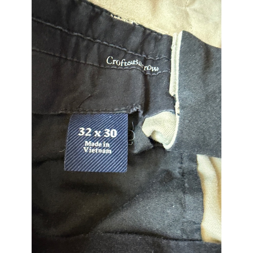 Croft & Barrow Mens Khaki Chino Pants Tan Flat Front 32x30 (Measures 32x28) - Picture 3 of 6